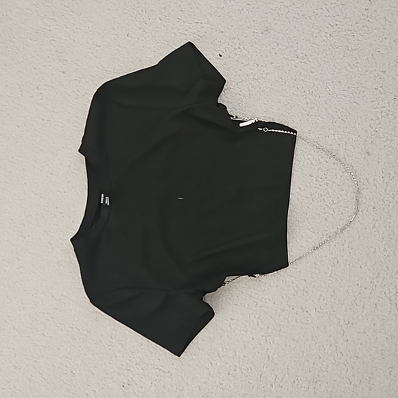 SHEIN Rhinestone Sexy Backless Crop Top - Picture 6 of 7